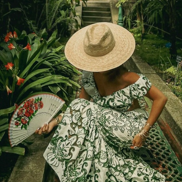 NWT Zara Limited Edition Green White Ruffled Eyelet Lace Dress S M L Tuckernuck - Picture 7 of 12